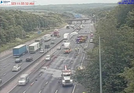 LIVE: M25 queues near Romford after 'bin lorry fire'