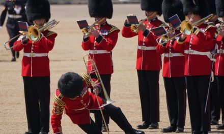 Troops faint amidst heat at Horse Guards Parade in London