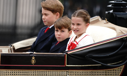 Trooping the Colour: Prince Louis salutes and waves to crowds