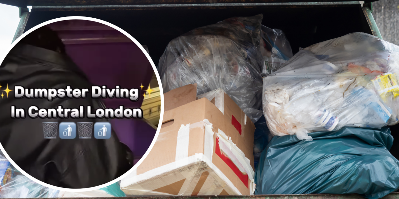 Londoner dumpster dives in bid to find designer goods