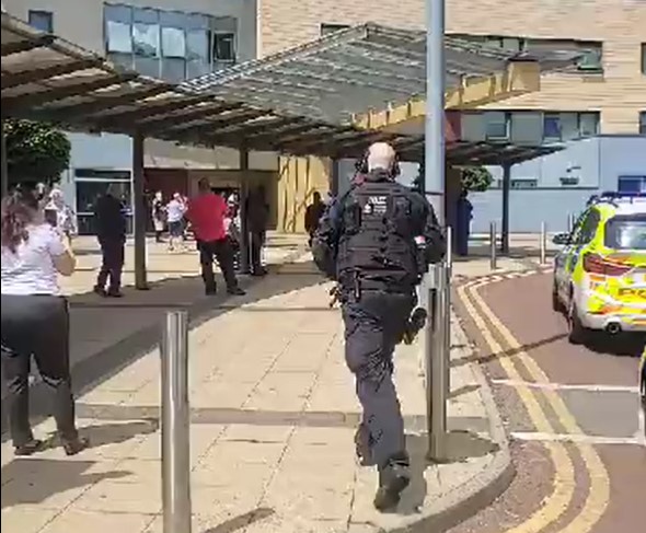 Armed police arrest man at Central Middlesex Hospital