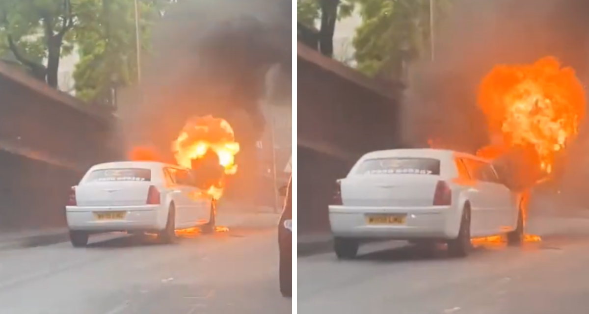 WATCH: Video shows flames erupt from limousine in Limehouse