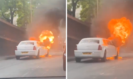 WATCH: Video shows flames erupt from limousine in Limehouse