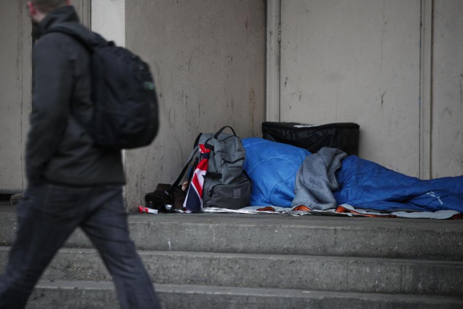 Rough sleepers in London rose by 12 per cent this year