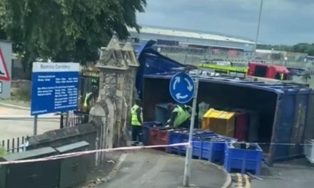 Two injured in Romford after lorry overturns on Crow Lane