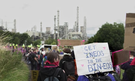 Five arrested after climate protest at Ineos oil refinery in Scotland | Climate crisis