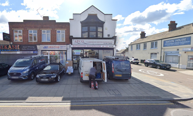 Plan for commercial unit and homes in Victoria Road, Romford