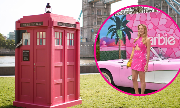 Barbie takes over London as pink Doctor Who Tardis appears