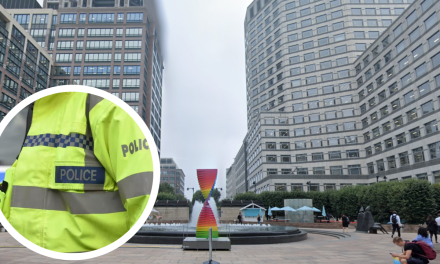 ‘Corrosive substance thrown at three men’ in Canary Wharf