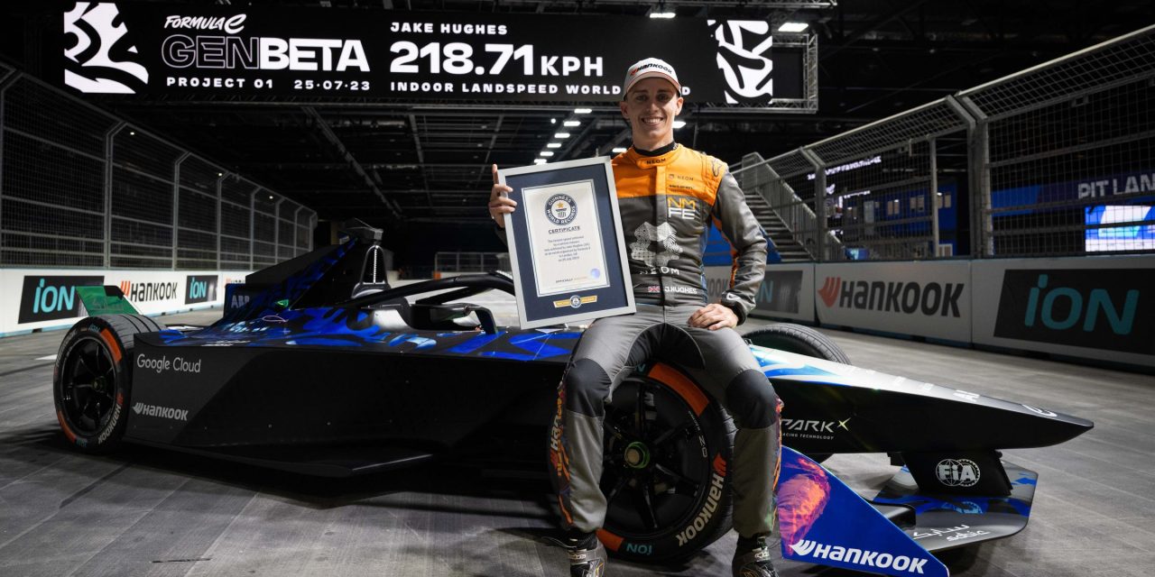 McLaren Formula E star smashes indoor speed record at ExCeL