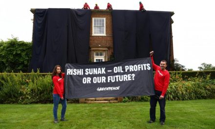 Greenpeace protest at Rishi Sunak’s home over North Sea oil