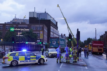 About 100 firefighters tackle huge blaze at east London business centre | London