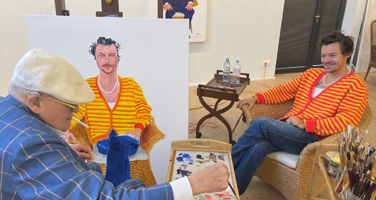 David Hockney reveals Harry Styles portrait for exhibition