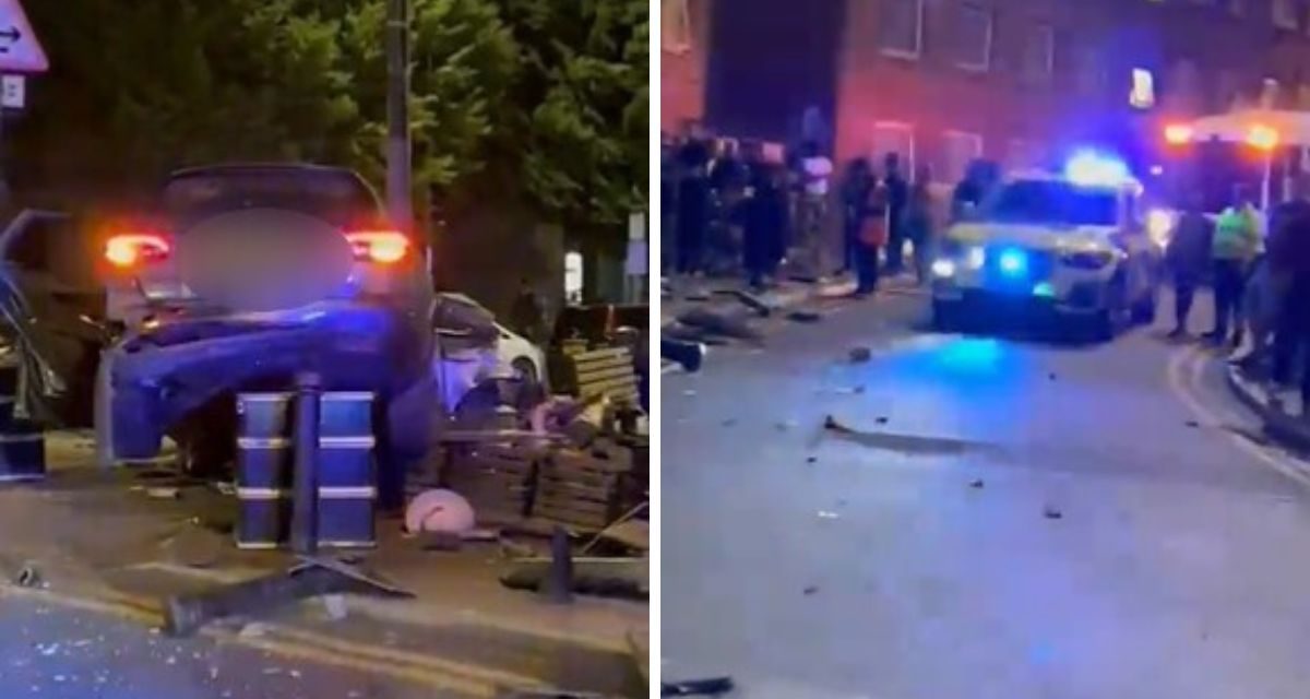 Mercedes hits pedestrians after police chase in Whitechapel