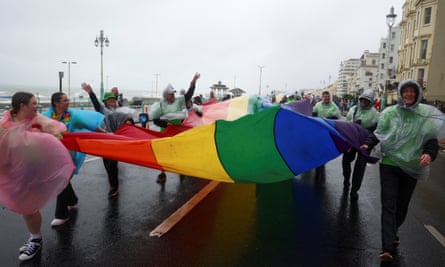 Wind and rain fails to dampen spirits at Brighton’s Pride festival | Brighton