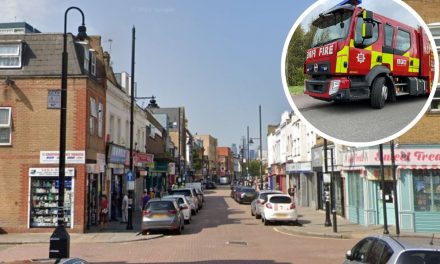 Firefighters tackle blaze at shop in Roman Road in Bow