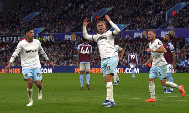 West Ham United boss frustrated by defeat at Aston Villa