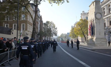 Fighting reported as people try to reach the Cenotaph