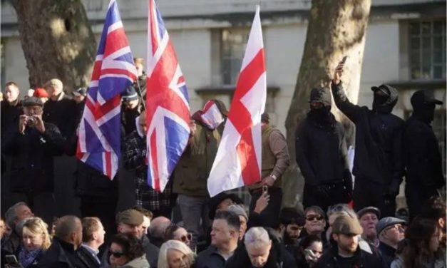 Critics notice lack of poppies among Tommy Robinson’s group
