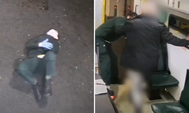 London paramedic pushed out of ambulance in shocking video